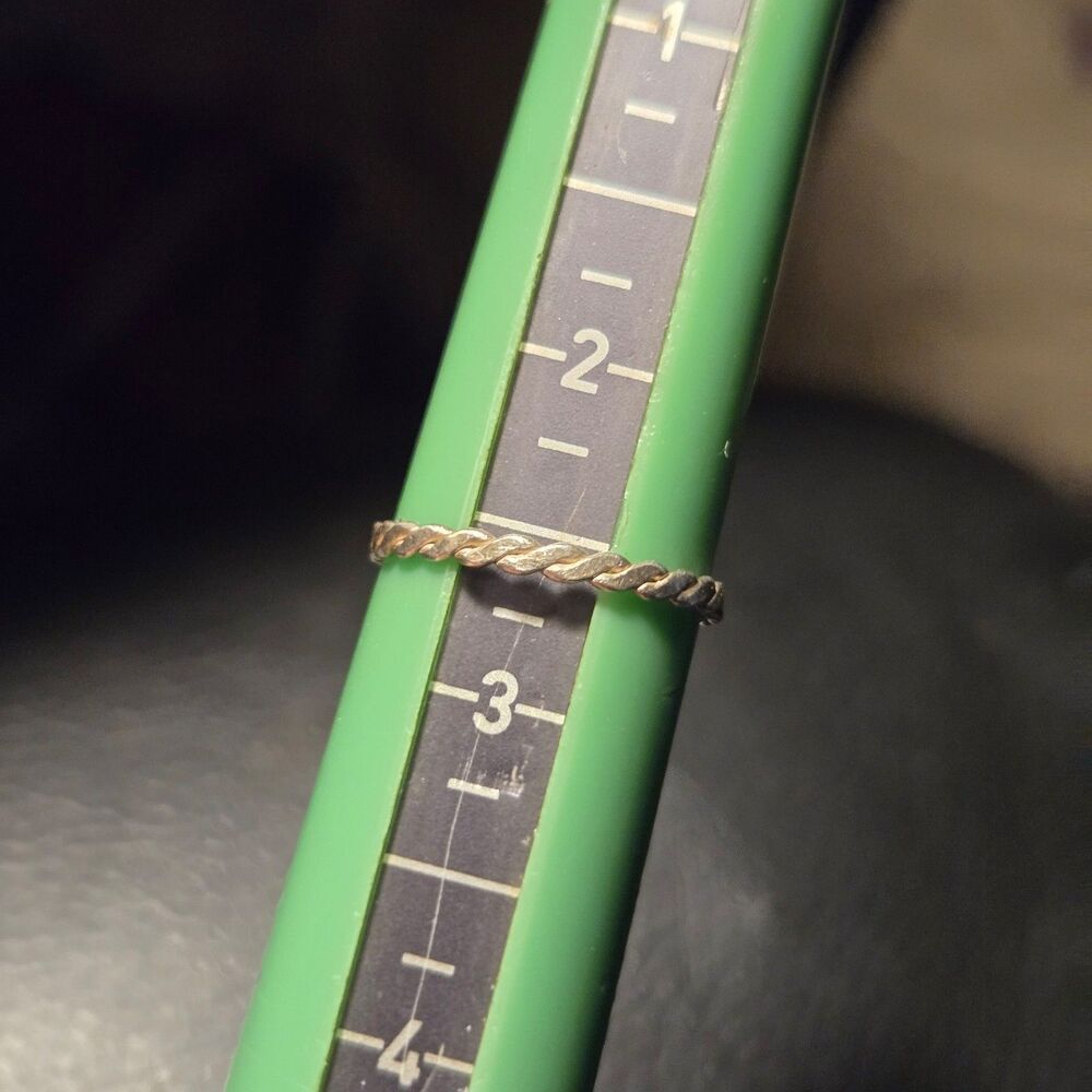 Tiny Vintage Sterling Silver Ring Toe Ring Sz 2.5 - image 8